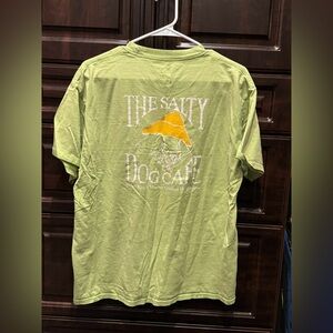 Hilton dog cafe distressed Green Men's T-Shirt XL
